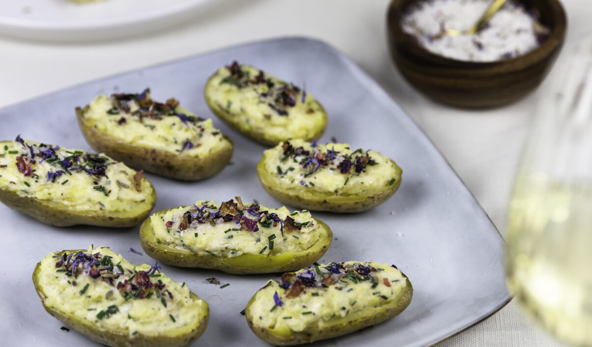 Gschwellti mit Boursin, Trüffelöl und Blütensalz | Boursin-Käse